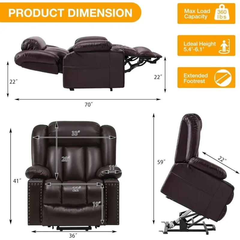 supportive power lift recliner for elderly needs