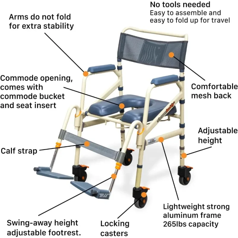 supportive toilet chair for elderly with easy installation