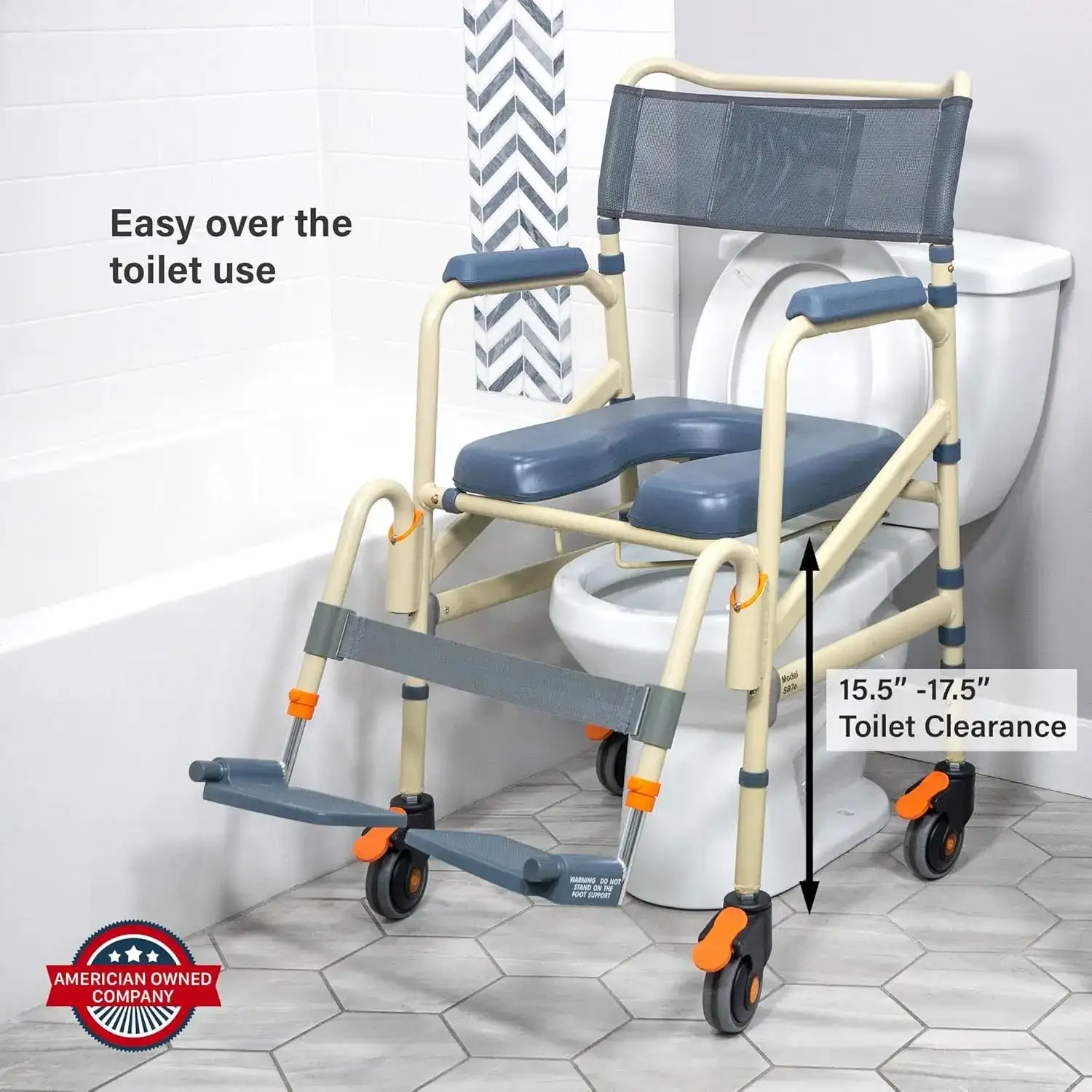 toilet safety frame with adjustable height features