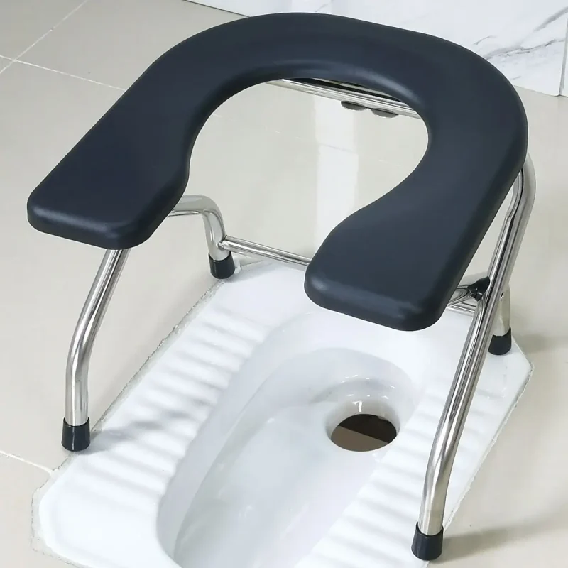 user friendly foldable u stool for those with mobility issues